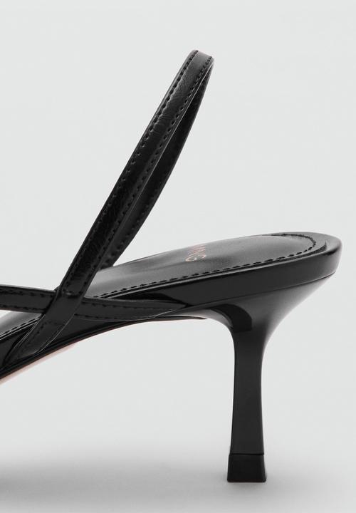 MANGO - Samba open toe slingback - black