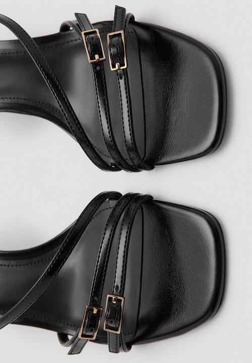 MANGO - Samba open toe slingback - black