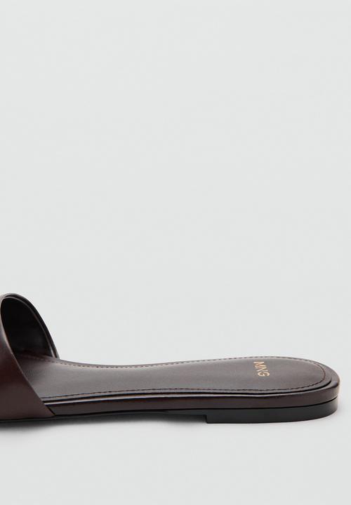 MANGO - Amelia slide - dark brown