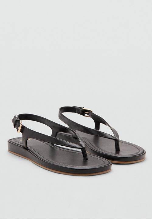 MANGO - Dream thong slingback - dark brown