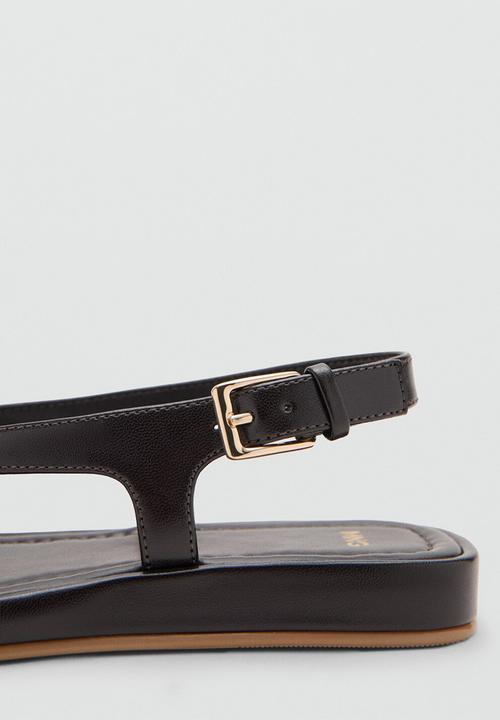 MANGO - Dream thong slingback - dark brown
