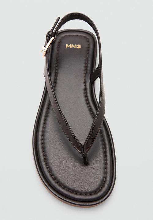MANGO - Dream thong slingback - dark brown