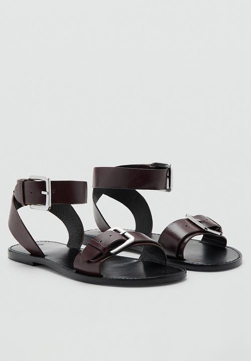 MANGO - Vivin ankle strap - dark brown