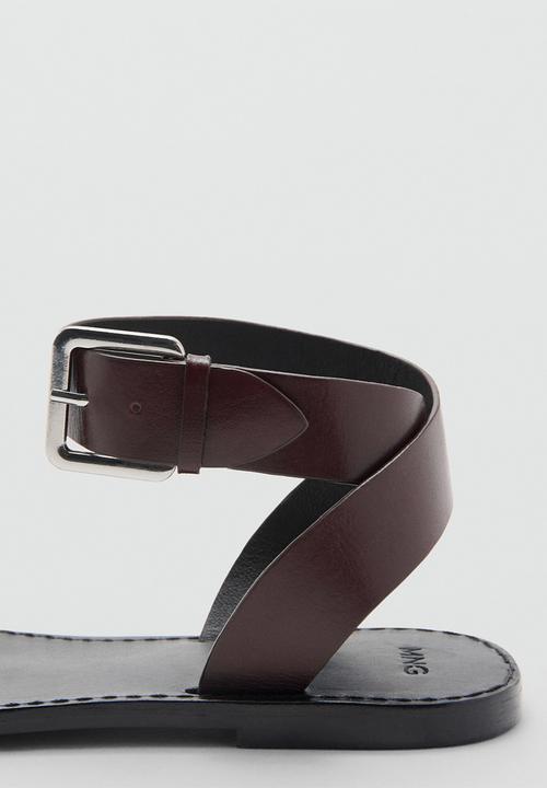 MANGO - Vivin ankle strap - dark brown