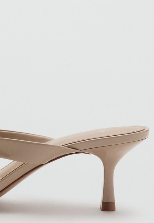 MANGO - Tiger open toe mule - light/pastel brown