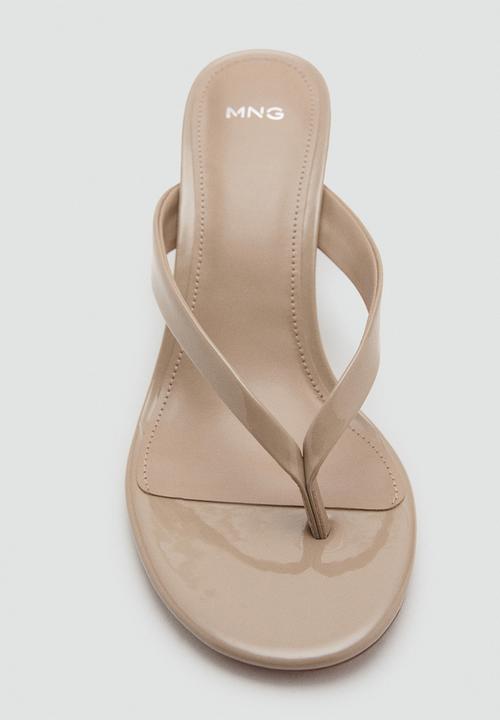 MANGO - Tiger open toe mule - light/pastel brown