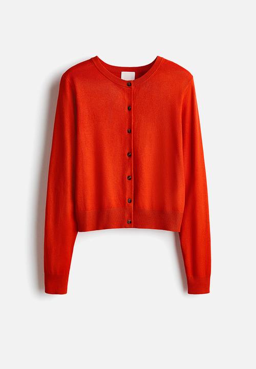 H&M - Fine-knit cardigan - bright orange