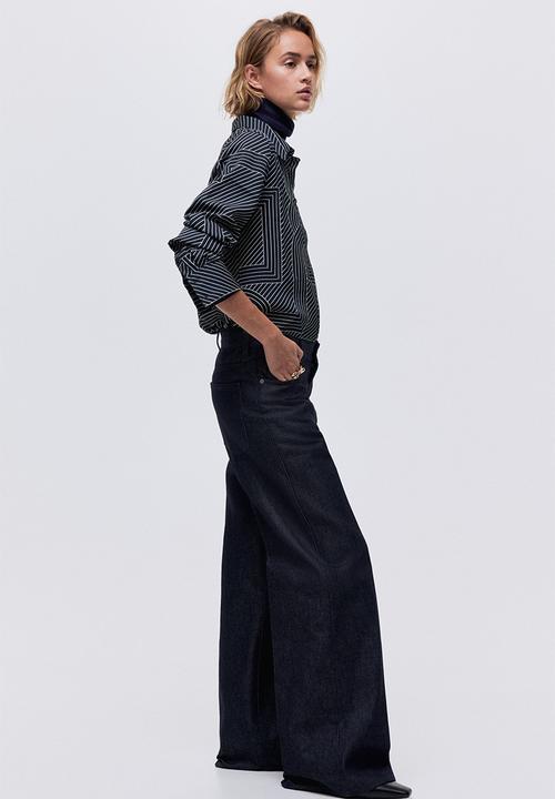 H&M - Shirt - navy blue/patterned