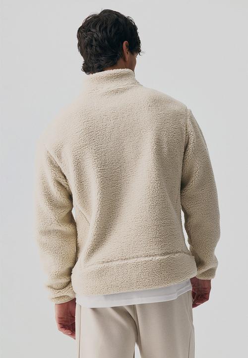 H&M - Regular fit teddy sports jacket - beige
