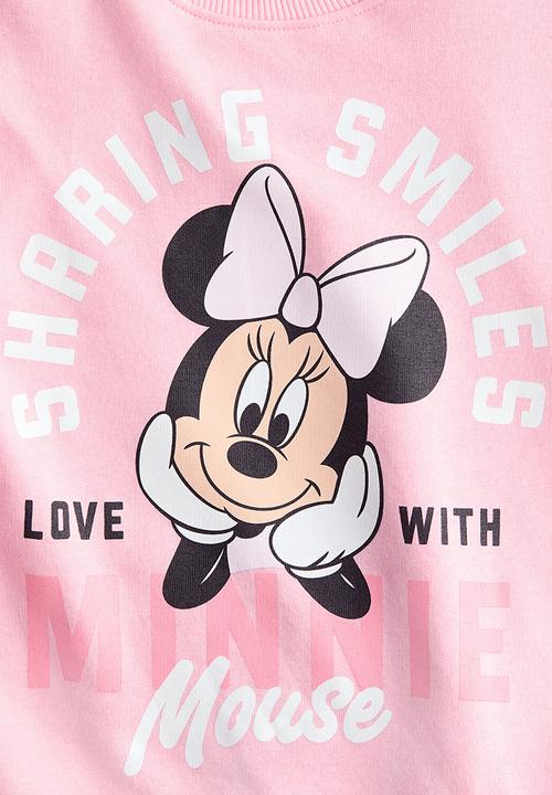 H&M - Printed sweatshirt - pink/minnie mouse