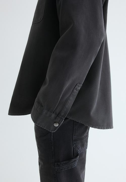 H&M - Oversized fit canvas overshirt - dark grey