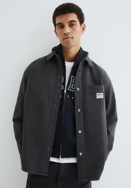 H&M - Oversized fit canvas overshirt - dark grey
