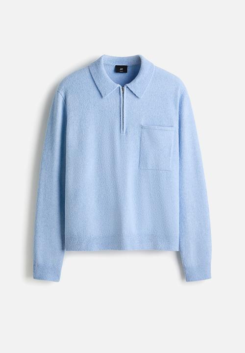 H&M - Regular fit zip-top jumper - light blue
