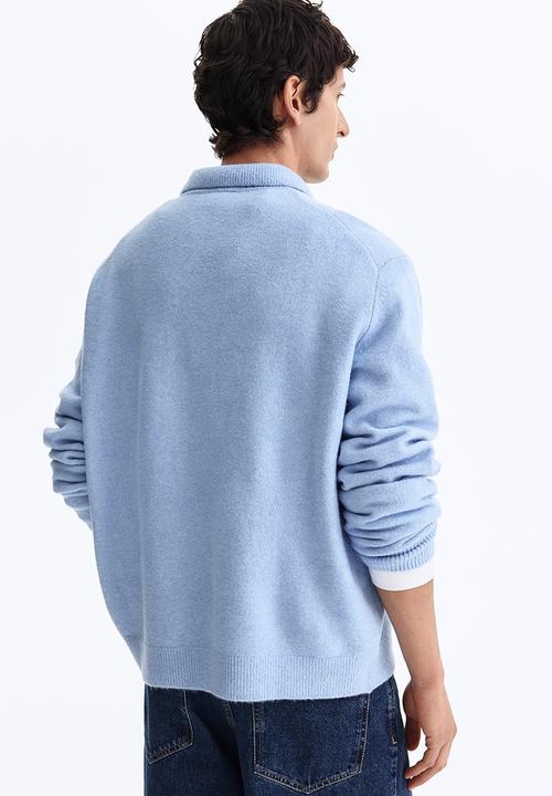 H&M - Regular fit zip-top jumper - light blue