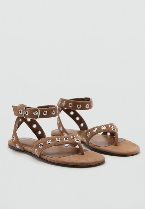 MANGO - Cola thong ankle strap - light/pastel brown