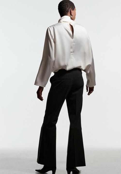H&M - Flared tailored trousers - charcoal grey