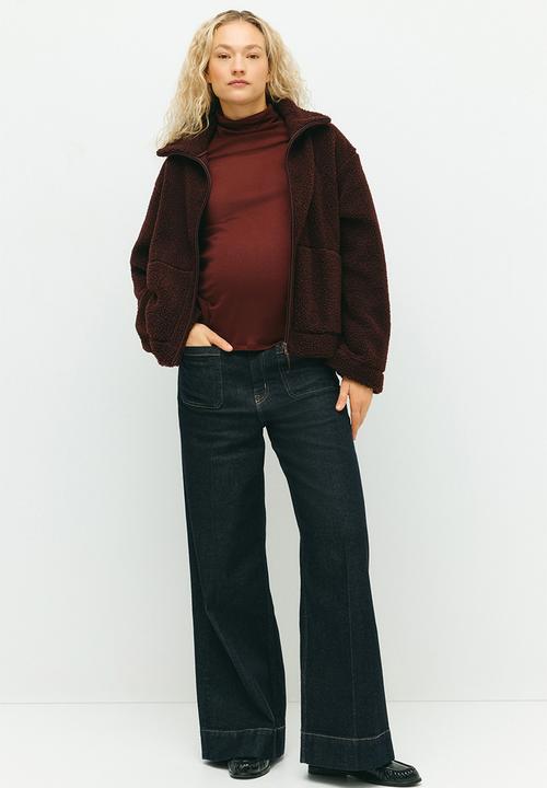 H&M - Teddy jacket - burgundy