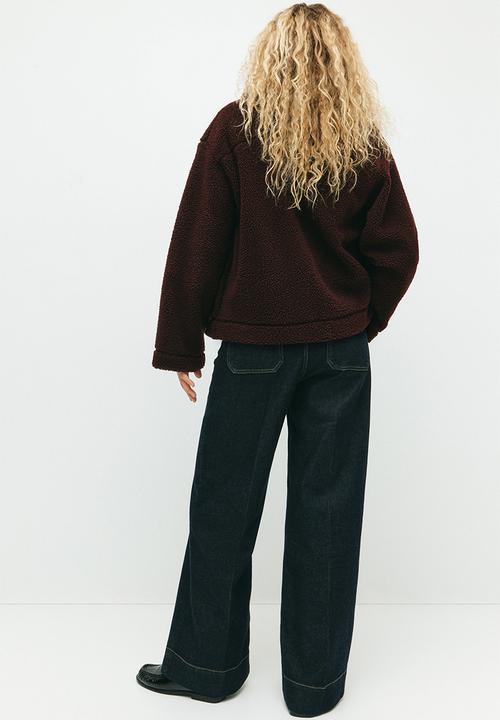 H&M - Teddy jacket - burgundy