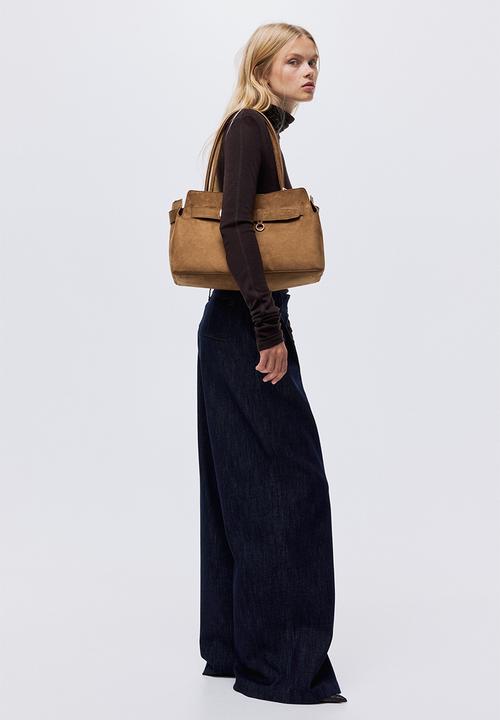 H&M - Strap-detail tote bag - brown