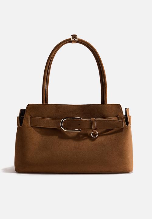 H&M - Strap-detail tote bag - brown