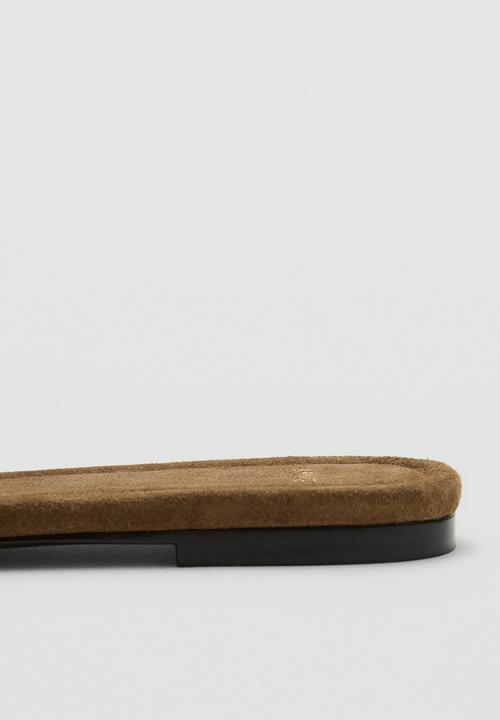 MANGO - Buck slide - light/pastel brown