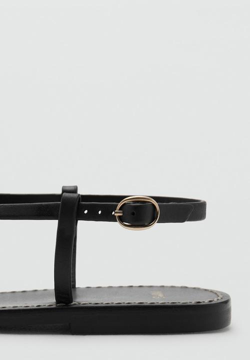 MANGO - Base thong slingback - black