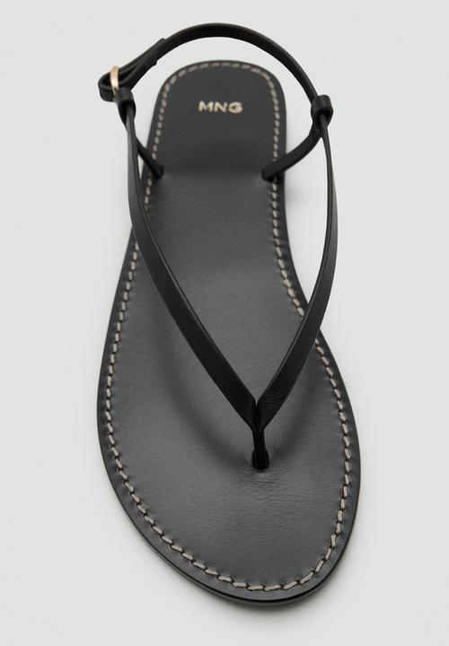 MANGO - Base thong slingback - black