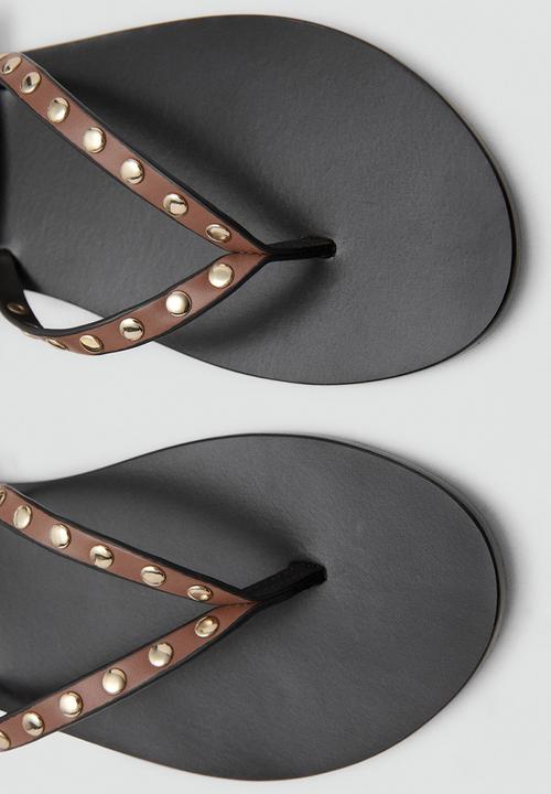 MANGO - Sandra1 t-bar ankle strap - medium brown