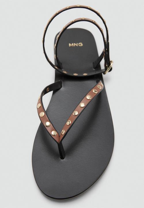MANGO - Sandra1 t-bar ankle strap - medium brown