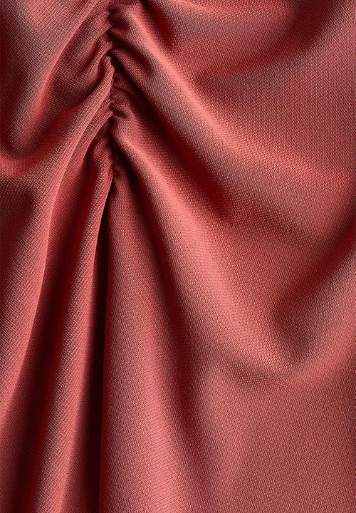 H&M - Gathered strappy dress - rust red