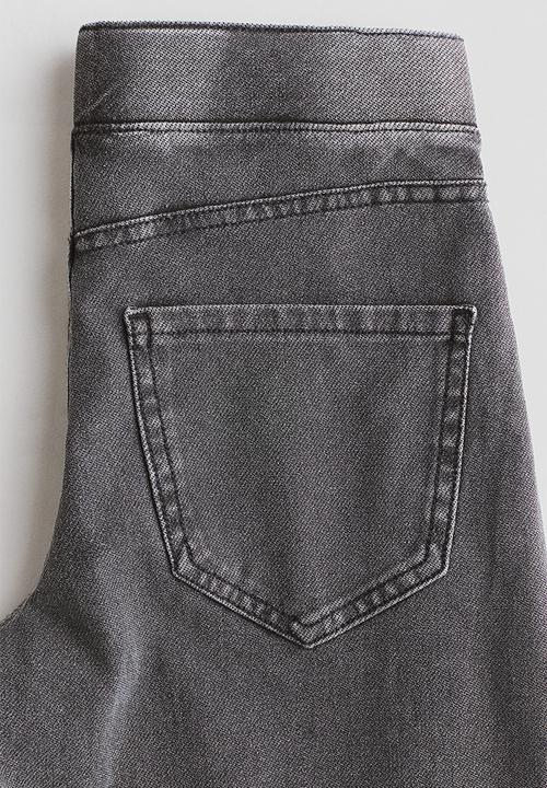 H&M - Denim-look wide trousers - dark denim grey