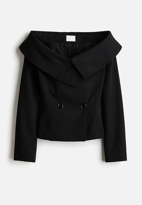 H&M - Off-the-shoulder blazer - black