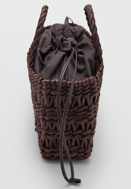 MANGO - Jeannne Tote Bag - Dark Brown