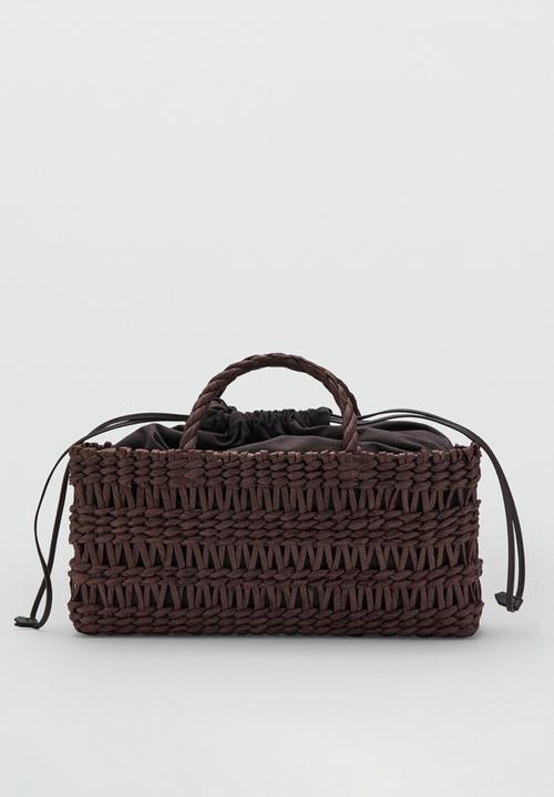 MANGO - Jeannne Tote Bag - Dark Brown