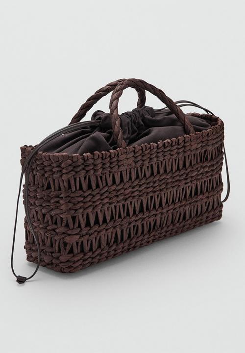 MANGO - Jeannne Tote Bag - Dark Brown