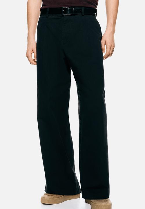 H&M - Loose fit tailored trousers - black