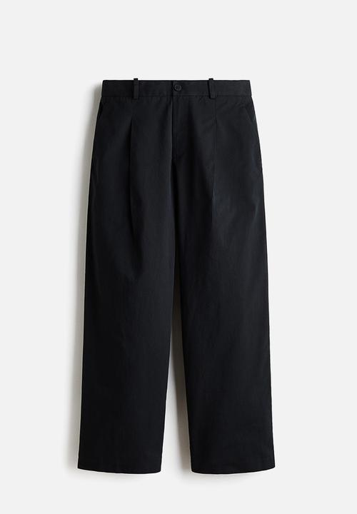 H&M - Loose fit tailored trousers - black