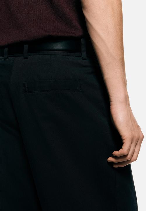 H&M - Loose fit tailored trousers - black