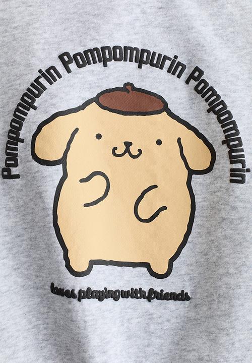 H&M - Print-motif sweatshirt - light grey marl/pompompurin