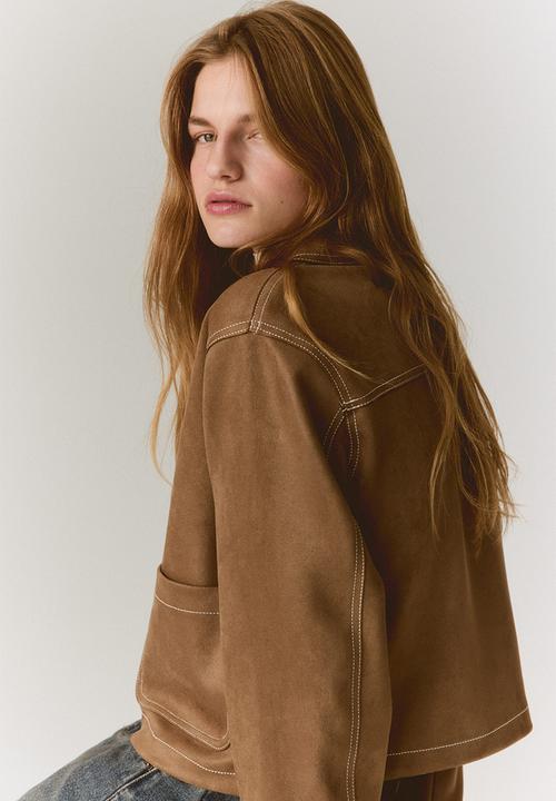 H&M - Jersey jacket - dark beige
