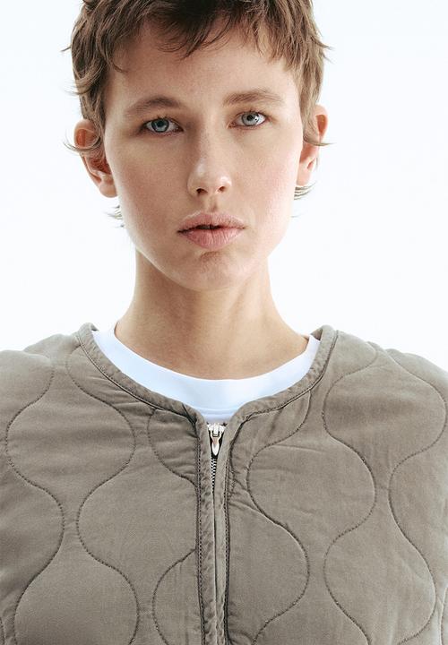 H&M - Quilted twill jacket - grey