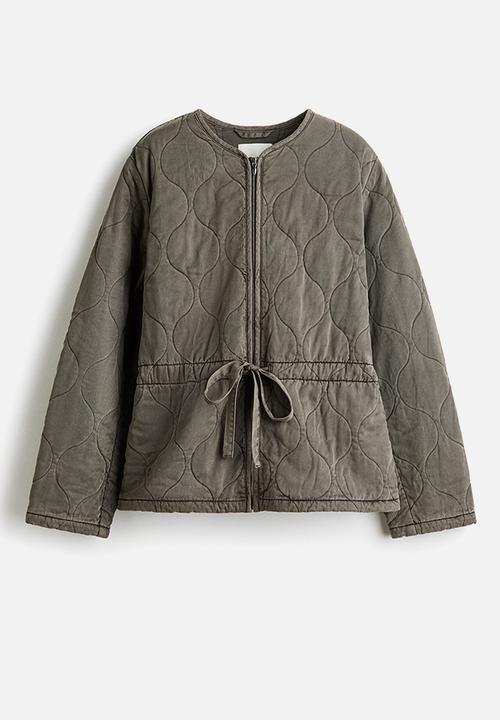 H&M - Quilted twill jacket - grey