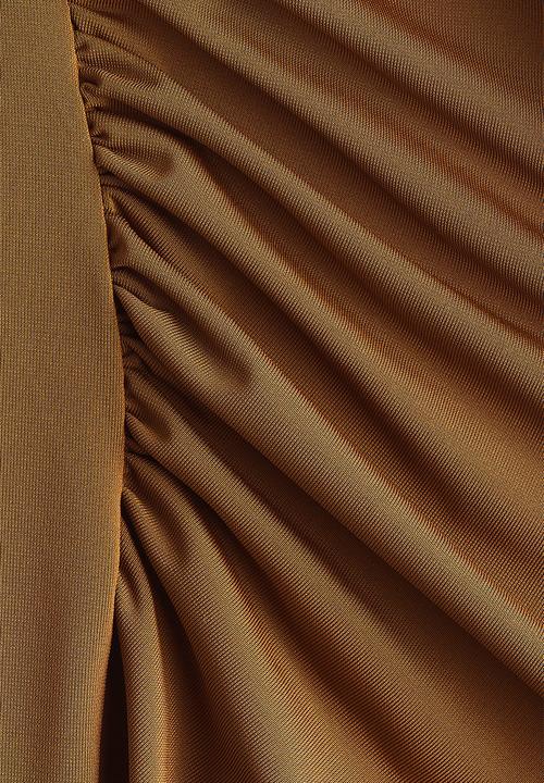 H&M - Draped midi dress - brown
