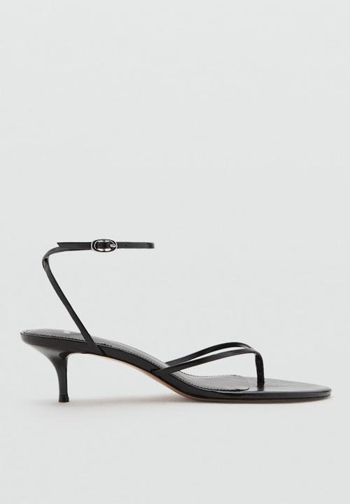 MANGO - Sori open toe ankle strap - dark brown