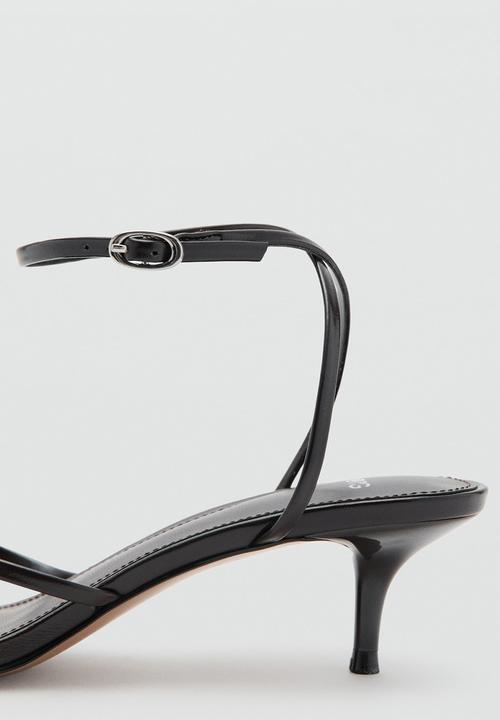 MANGO - Sori open toe ankle strap - dark brown