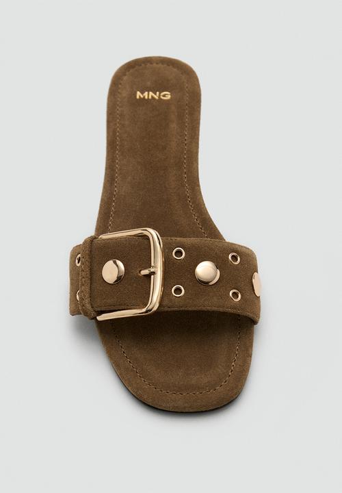 MANGO - Buck slide - light/pastel brown