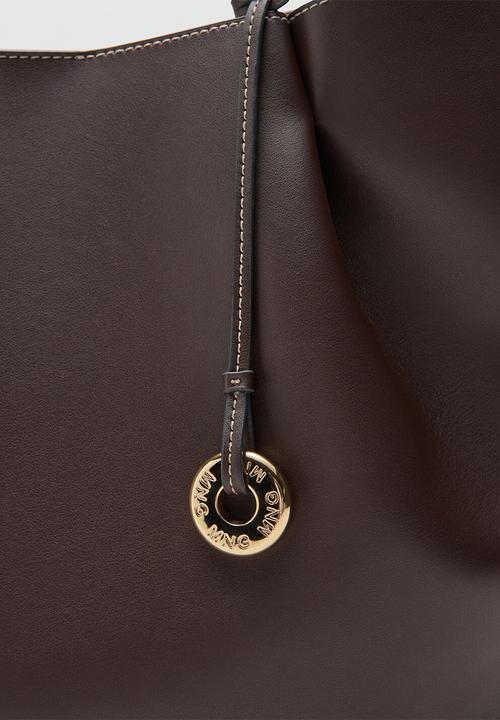 MANGO - Isabel Tote Bag - Dark Brown