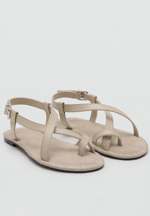 MANGO - Enne toe post slingback - neutral