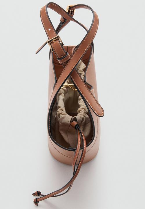 MANGO - Elise Shoulder Bag - Medium Brown