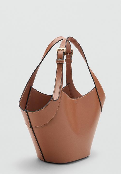 MANGO - Elise Shoulder Bag - Medium Brown